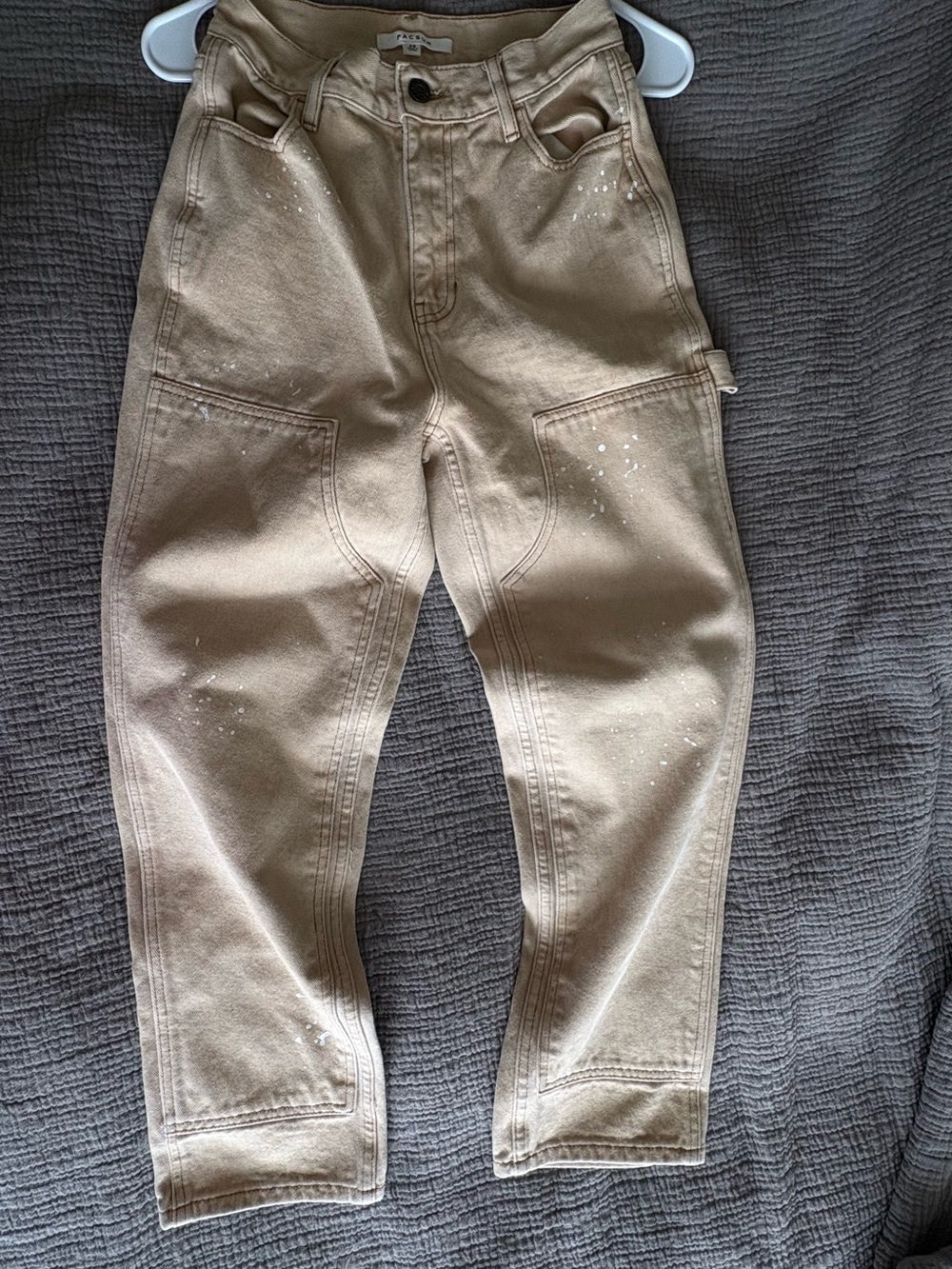 PacSun Denim Double Knee Utility Pant size 25 sand distressed